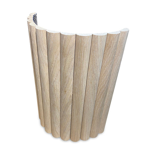 WOODFLEX Flexible Wooden Slat Wall Panel - Oak Veneer - 2700mm x 595mm - Half Round